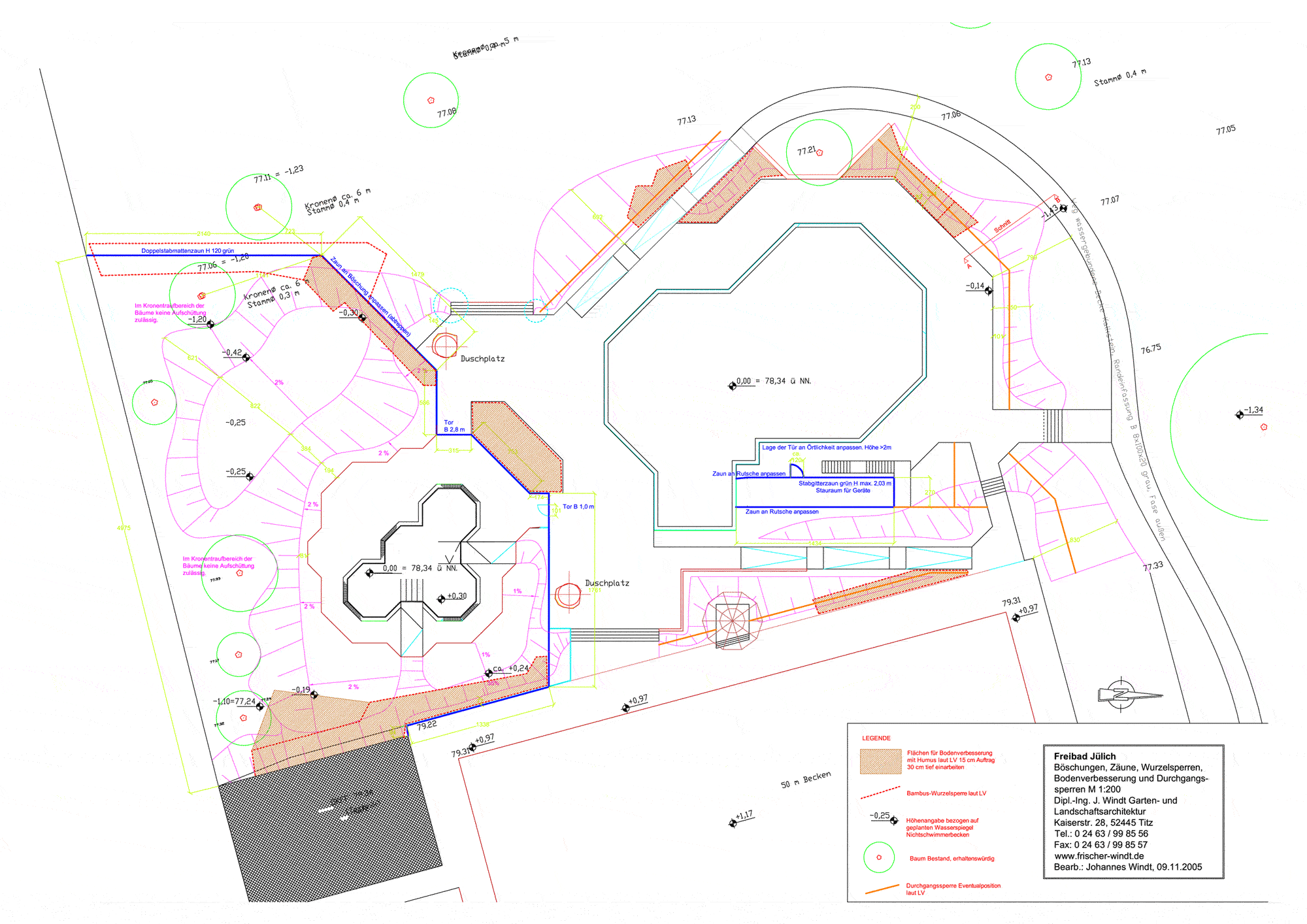 Planung f�r B�schungen und Erdarbeiten