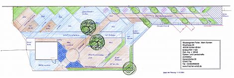 Entwurf für den Mustergarten