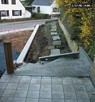 Baustellle Gehweg zum Haus