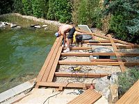 Bauarbeiten an der Holzterrasse