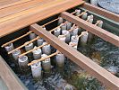 Filterkammer mit �bergezogenen Filterstr�mpfen
