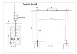 Schnitt-Pergola