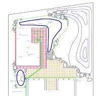 Technik-Plan in CAD für den Badeteich