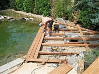 Bauarbeiten an der Holzterrasse