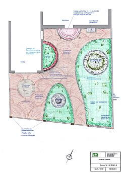 Doppelhausvorgarten-Entwurf