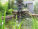 Natursteinwasserfall im Stadtgarten